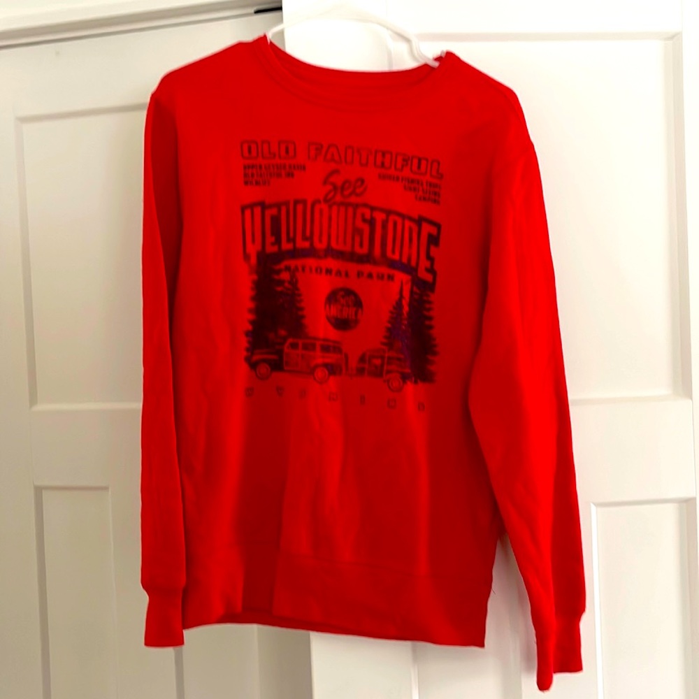 Red graphic sweatshirt